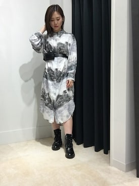 「ALLSAINTS（オールセインツ）のアイテム」を使った、Micheleさん（レディース・155cm）の秋コーディネート