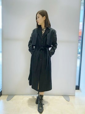 「ALLSAINTS（オールセインツ）のアイテム」を使った、Micheleさん（レディース・155cm）の秋コーディネート