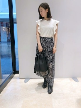 「ALLSAINTS（オールセインツ）のアイテム」を使った、Micheleさん（レディース・155cm）の秋コーディネート