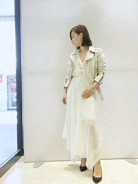 「ALLSAINTS（オールセインツ）のアイテム」を使った、Micheleさん（レディース・155cm）の秋コーディネート