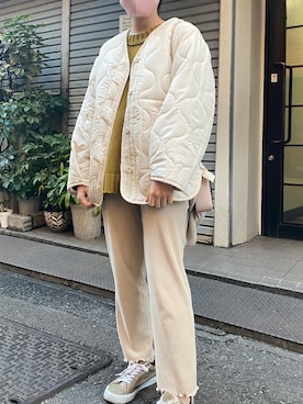 「骨格診断ストレート」｜「アイテム（その他アウター）」を使った、𝕂𝕒𝕟𝕒𝕜𝕠さん（レディース・164cm）の冬コーディネート