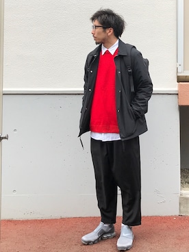 「GU（ジーユー）のアイテム（ブルゾン）」を使った、N i s s yさん（メンズ・172cm）の冬コーディネート