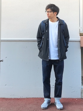「GU（ジーユー）のアイテム（ブルゾン）」を使った、N i s s yさん（メンズ・172cm）の春コーディネート