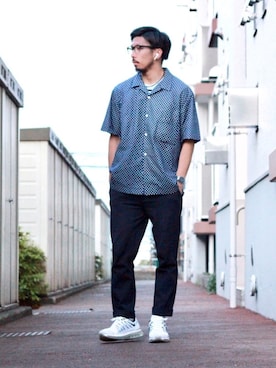 「ADEXE（アデクス）のアイテム」を使った、N i s s yさん（メンズ・172cm）の春コーディネート