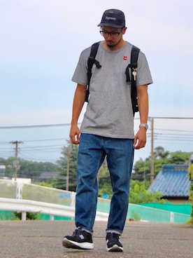 「ADEXE（アデクス）のアイテム」を使った、N i s s yさん（メンズ・172cm）の夏コーディネート