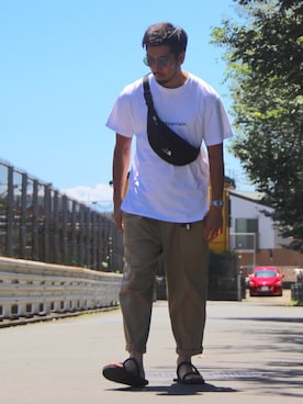 「ADEXE（アデクス）のアイテム」を使った、N i s s yさん（メンズ・172cm）の夏コーディネート