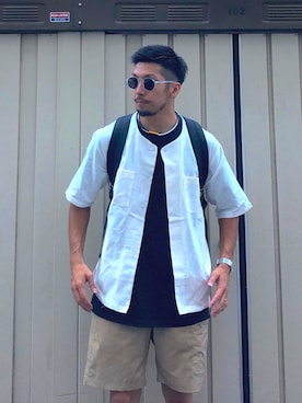 「ADEXE（アデクス）のアイテム」を使った、N i s s yさん（メンズ・172cm）の夏コーディネート