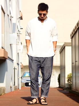 「CIAOPANIC TYPY（チャオパニックティピー）のアイテム（パンツ）」を使った、N i s s yさん（メンズ・172cm）の夏コーディネート