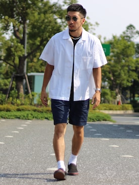 「ADEXE（アデクス）のアイテム」を使った、N i s s yさん（メンズ・172cm）の夏コーディネート