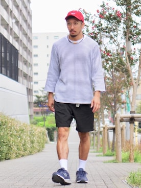 「ROKX（ロックス）のアイテム（パンツ）」を使った、N i s s yさん（メンズ・172cm）の夏コーディネート