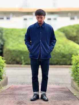 「デニムコーチジャケット」｜N i s s yさん（メンズ・172cm）の秋コーディネート