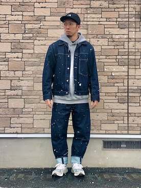 「UNIQLO（ユニクロ）のアイテム（デニムジャケット）」を使った、N i s s yさん（メンズ・172cm）の冬コーディネート