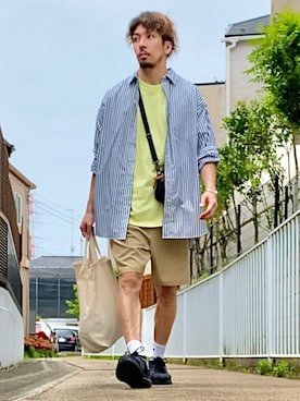 「Steven Alan（スティーブンアラン）のアイテム（バッグ）」を使った、N i s s yさん（メンズ・172cm）の夏コーディネート
