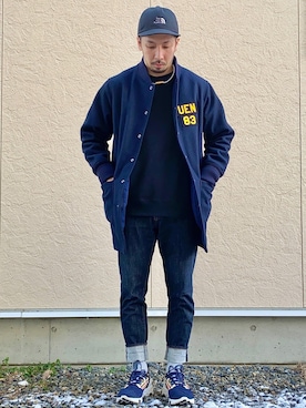 「Polo Ralph Lauren」｜「アイテム（スタジャン）」を使った、N i s s yさん（メンズ・172cm）の冬コーディネート