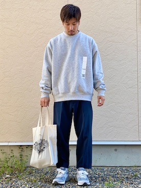 「NEWBALANCE」｜「アイテム（スウェット）」を使った、N i s s yさん（メンズ・172cm）の春コーディネート