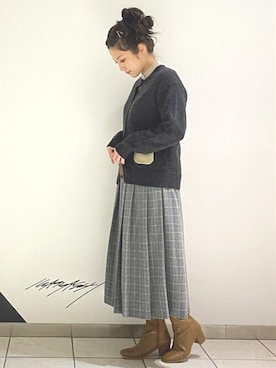 「＃カーディガン」｜yoshidaさん（レディース・153cm）の秋コーディネート