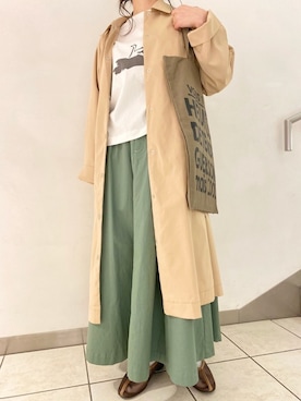 「POU DOU DOU（プードゥドゥ）のアイテム（その他アウター）」を使った、yoshidaさん（レディース・155cm）の春コーディネート