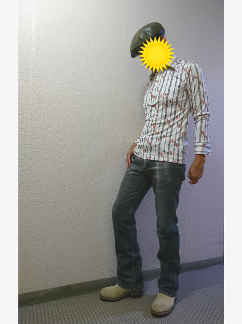 「シンプルコーデ、ディスコ、リーバイス、Mush Mans、RED WING」｜「RED WINGのアイテム（ブーツ、ベージュ系）」を使った、エンジョイ・スイッチさん（メンズ・174cm）の夏コーディネートの1枚目の写真