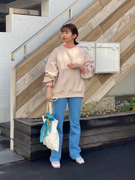 「CIMARRON（シマロン）のアイテム（パンツ）」を使った、nishiさん（レディース・155cm）の冬コーディネート