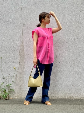 「CIMARRON（シマロン）のアイテム（パンツ）」を使った、nishiさん（レディース・155cm）の春コーディネート