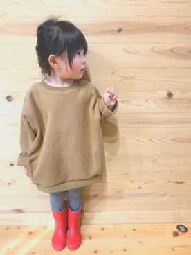 「長靴」｜「アイテム（その他）」を使った、FJ®️さん（キッズ・90cm）の冬コーディネート