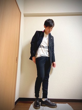 「Paul Smith（ポールスミス）のアイテム（セットアップ）」を使った、銀河ミ☆さん（メンズ・171cm）の秋コーディネート