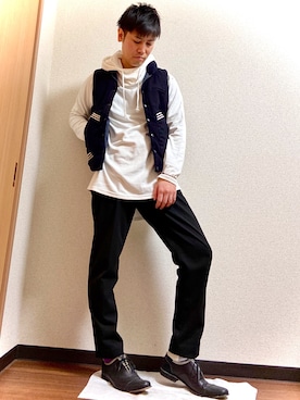 「ink（インク）のアイテム（ジャケット/アウター）」を使った、銀河ミ☆さん（メンズ・171cm）の秋コーディネート