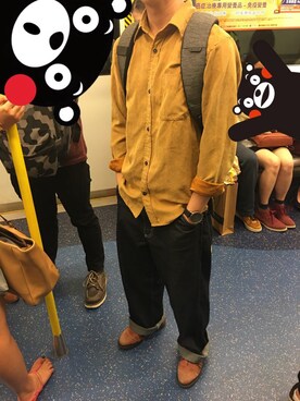 「Blue Standard （ブルースタンダード）のアイテム（ジャケット/アウター）」を使った、Norman Yungさん（メンズ・165cm）の秋コーディネート