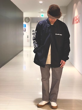「グレーパンツ」｜「アイテム（ブルゾン）」を使った、Kentoさん（メンズ・169cm）の春コーディネート