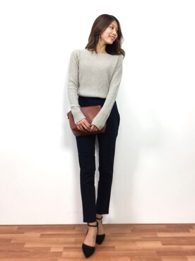 吉岡由梨子さん（レディース・158cm）の冬コーディネート