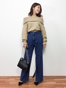 吉岡由梨子さん(レディース・158cm)の冬コーディネート