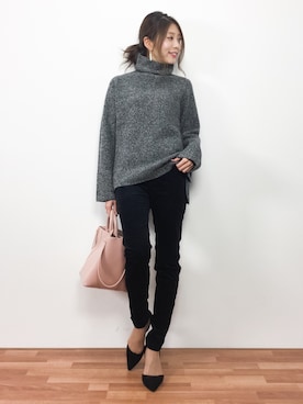 吉岡由梨子さん(レディース・158cm)の冬コーディネート