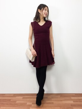 吉岡由梨子さん(レディース・158cm)の冬コーディネート