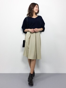 吉岡由梨子さん(レディース・158cm)の冬コーディネート