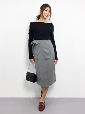 吉岡由梨子さん（レディース・158cm）の冬コーディネート