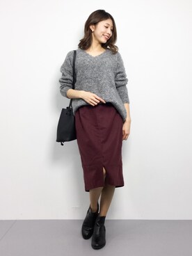 吉岡由梨子さん（レディース・158cm）の冬コーディネート