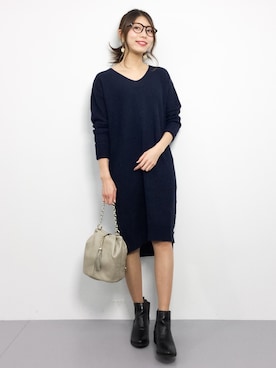 吉岡由梨子さん（レディース・158cm）の冬コーディネート