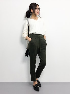 吉岡由梨子さん(レディース・158cm)の冬コーディネート