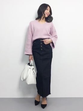 吉岡由梨子さん(レディース・158cm)の冬コーディネート