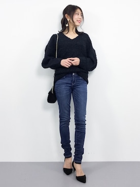 吉岡由梨子さん（レディース・158cm）の冬コーディネート