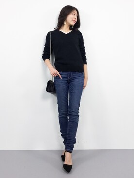 吉岡由梨子さん(レディース・158cm)の冬コーディネート