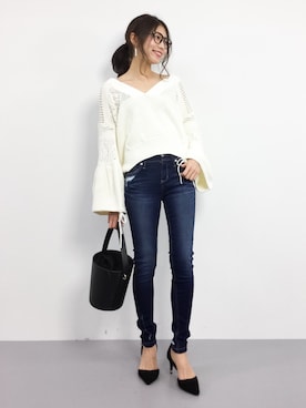 吉岡由梨子さん（レディース・158cm）の冬コーディネート