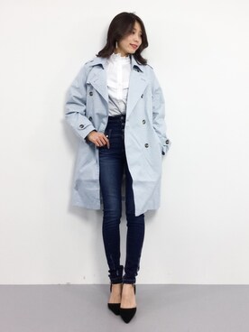 「SLY（スライ）のアイテム（その他アウター）」を使った、吉岡由梨子さん（レディース・158cm）の冬コーディネート