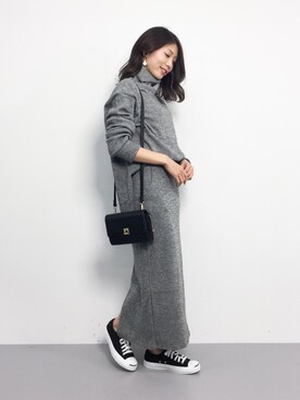 吉岡由梨子さん(レディース・158cm)の冬コーディネート