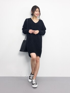 吉岡由梨子さん(レディース・158cm)の冬コーディネート