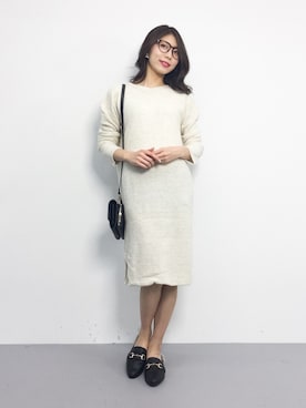 吉岡由梨子さん(レディース・158cm)の冬コーディネート