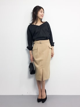 吉岡由梨子さん（レディース・158cm）の冬コーディネート