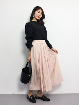 吉岡由梨子さん(レディース・158cm)の冬コーディネート