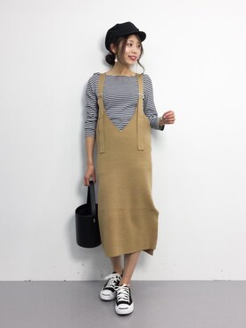 吉岡由梨子さん（レディース・158cm）の春コーディネート