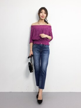 吉岡由梨子さん(レディース・158cm)の春コーディネート